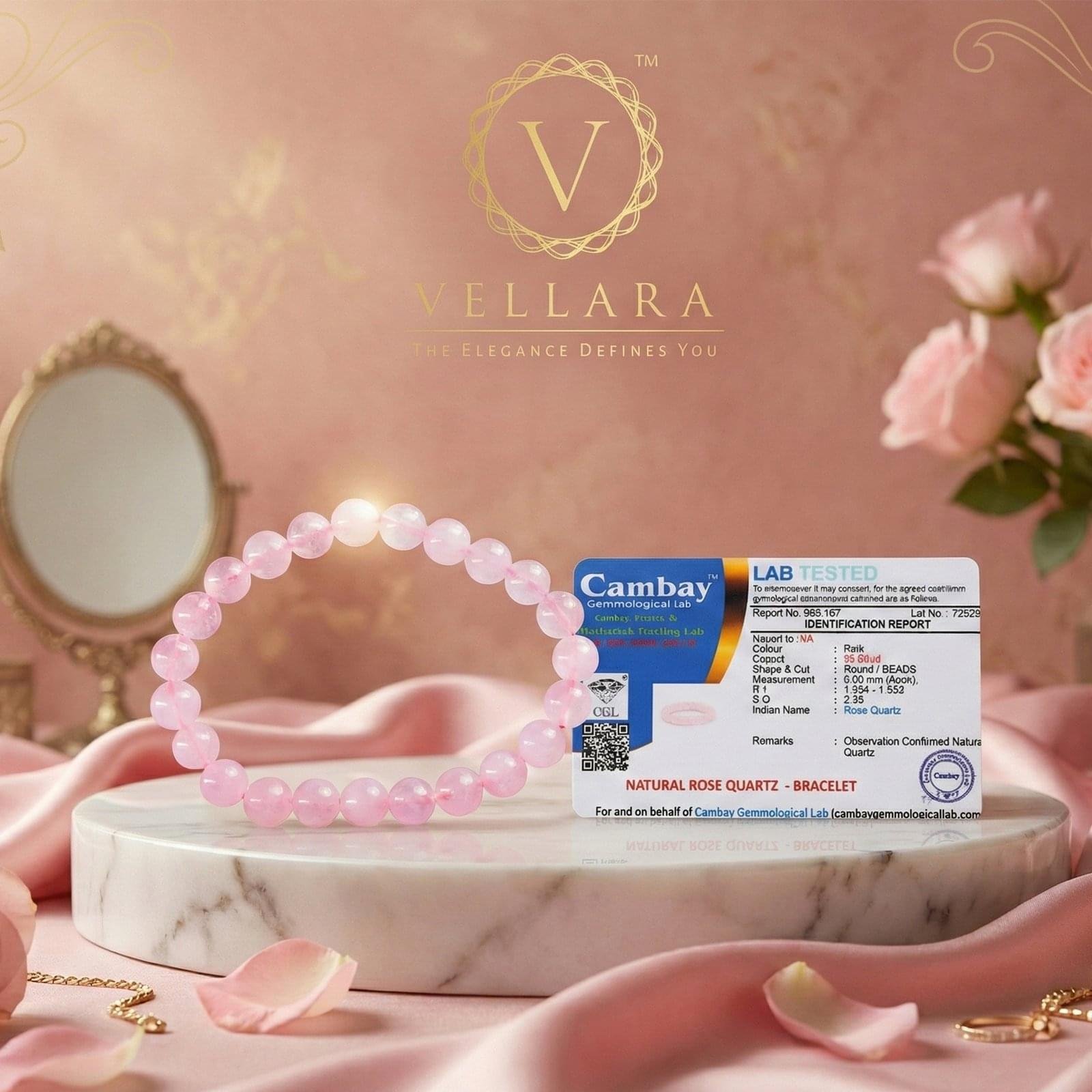 Rose Quartz Bracelet For Love & Care